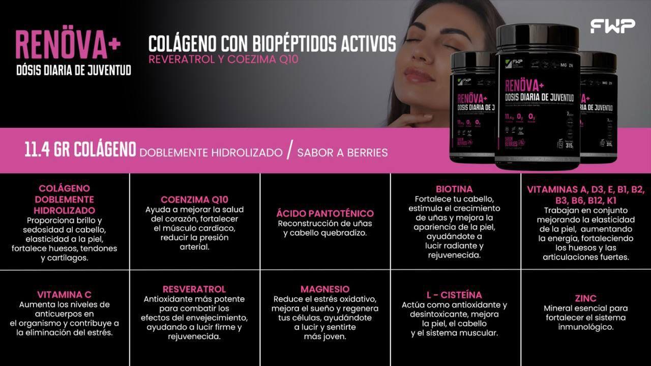 COLÁGENO DOBLEMENTE HIDROLIZADO | RENOVA +
